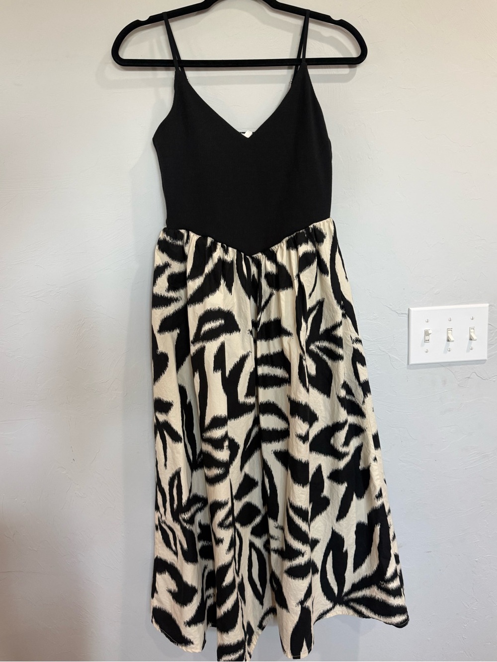 Black & Cream Patterned Sundress